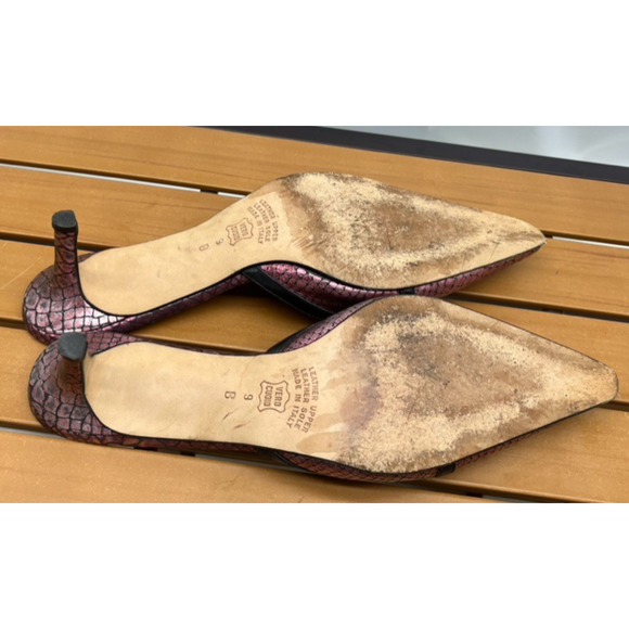 Cavallini Womens Pointy Toe Pink Slip On Heel 9B Pink - Picture 9 of 10